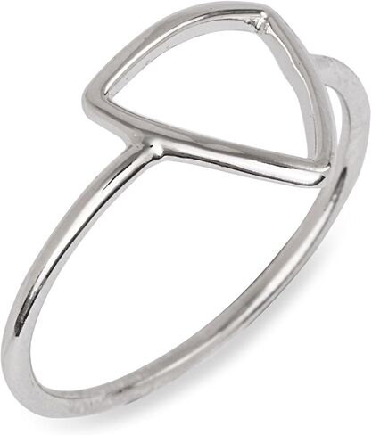 Beaux Bijoux Sterling Silver Dainty Open Triangle Ring in Saudi Arabia