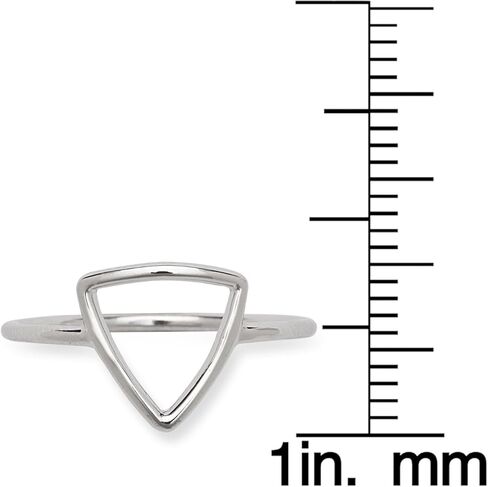 Beaux Bijoux Sterling Silver Dainty Open Triangle Ring in Saudi Arabia