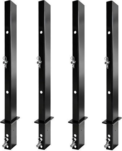 4 Pack Heavy-Duty Adjustable C Channel Pipe Stakes for Flatbed Trailer Hauler, 30'' Adjustable Bolt-On Anti-Loss Trailer Stake Sides Rail in Kuwait