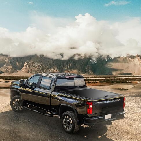 Retractable Truck Bed Tonneau Cover Compatible with 2014-2026 Chevy Silverado/GMC Sierra 1500 (5'8" /69" Bed) Black Matte Aluminum Waterproof Password Lock in Saudi Arabia