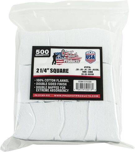 Pro Shot Products .17 Cal. / .177 Cal. 3/4-Inch SQ. 1000 Count Patches Rimfire, White (3/4-1000) in Kuwait