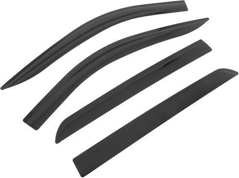 FREEMOTOR802 Low-Profile Window Deflectors Fits 2019-2025 Chevrolet Silverado GMC Sierra 1500/2500 HD/3500 HD Crew Cab | Tape-on Rain Guards Side Window Visors Wind Deflectors Dark Tinted Acrylic 4PCS in Saudi Arabia