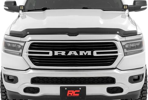 Rough Country Hood Protector for Ram 1500 (2019-2026) – High-Density Thermoplastic, No-Drill 3M Install, Flat Black in Saudi Arabia