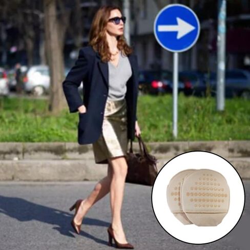 4 Pairs Women's Toe Topper Socks, Seamless No-Show Half Socks with Non-Slip Grip and Ball of Foot Cushion, Invisible Hidden Liner Socks for Flats, High Heels and Sandals（Black & Beige） in Kuwait