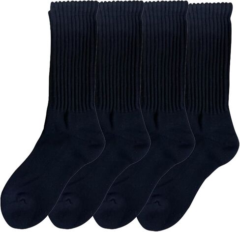 Natural 98% Cotton Seamless Crew Socks, Breathable Moisture Wicking Performance Socks for Women & Men in Kuwait