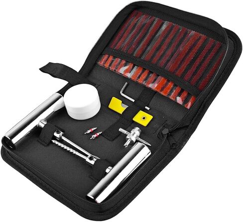 Mandark 45PCS Car Tire Repair Kits, Heavy Duty Auto Tire Plug Repair Tools to Fix Punctures Plug Flats, Vehicle Patch Repairing Set Accessories, Universal for RV, SUV, Truck, Motorcyle in Saudi Arabia