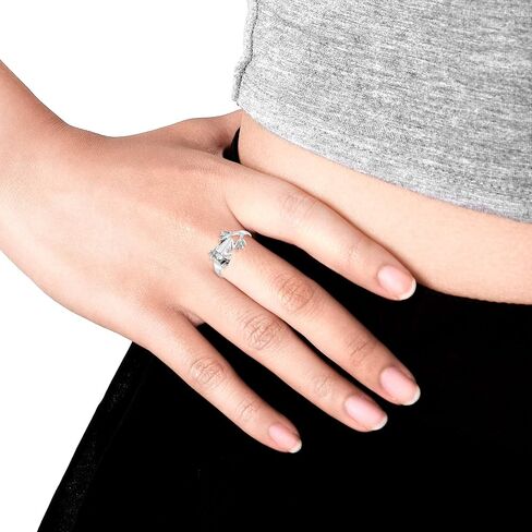 AeraVida Incredible Leaping 3D Tree Frog .925 Sterling Silver Band Ring in Saudi Arabia