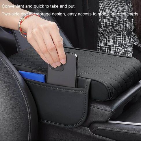 for Volkswagen VW Beetle /(Typ 5C) /2013 2014 2015 2016 2017 2018 2019 Car Center Console Cover, Leather Memory Foam Protection Pad, Hand Rest Pillow with Height Increase, Interior Accessory in Saudi Arabia
