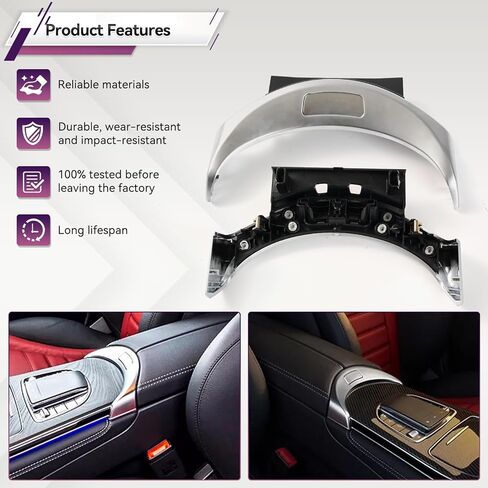 AUTOXBERT Front Center Console Cover Armrest Release Button Compatible with 2015-2021 Mercedes-Benz C Class C200 C300 C350E C400 C450 W205 2017-2021 AMG C43 GLC63 Replace# A2056803407, 2056803407 in Saudi Arabia