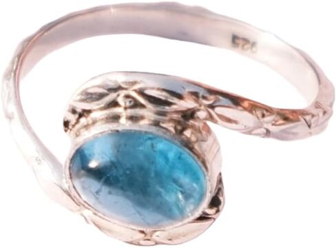 Natural Blue Kyanite 925 Sterling Siilver Handmade Design Boho Promise Engagement Ring Gift Jewelry For Her in Saudi Arabia