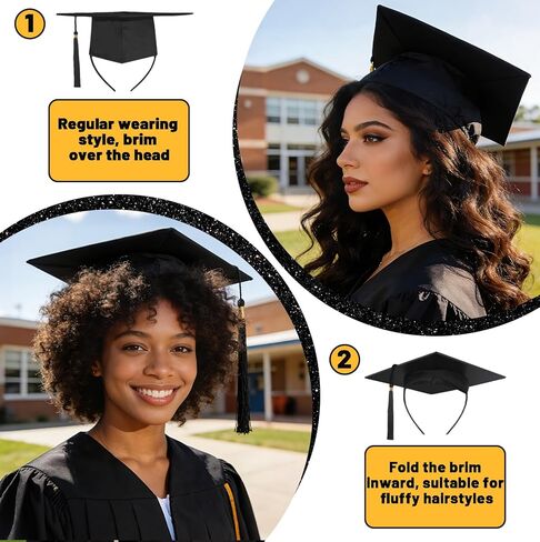 Graduation Cap Headband Insert, Grad Cap Headband Holder - Secures Your Graduation Caps & Keeps Hairstyle, Hat Accessories for Graduates, Students, Women in Saudi Arabia