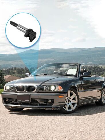 مجموعة من 6 ملف إشعال UF522 (2.5 3.0L) 2001-2008 لسيارة BMW 320i 325Ci 325i 325xi 330Ci 330i 330xi 525i 530i 760i 760Li M3 X3 Z3 Z4، استبدال # UF515 UF44 12137551260 in Saudi Arabia