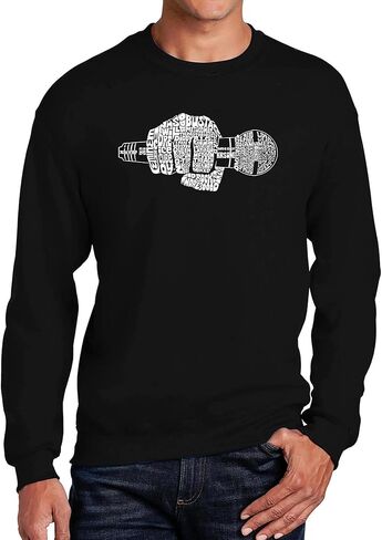 مغني الراب في التسعينيات - سويت شيرت بفتحة رقبة مستديرة للرجال من Word Art in Kuwait