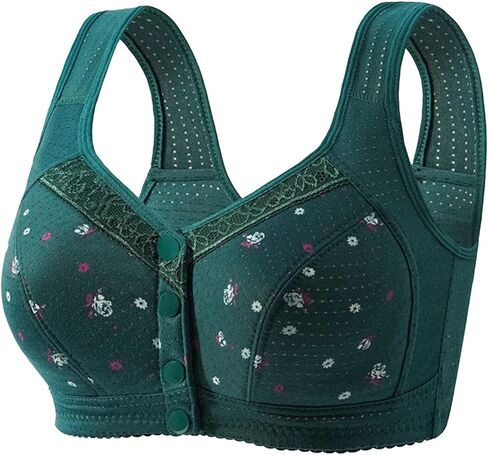 Daisy Bras for Women No Underwire Front Closure Bra Push Up Full Coverage Bras Wireless Seamless Bra for Everyday Wear in Saudi Arabia