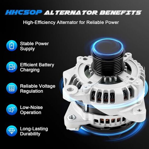 New Alternator Replacement for 2007 2008 2009 Toyota Camry 2.4L, 2009 2010 Corolla XRS, 2009 2010 2011 2012 2013 Matrix, 09-10 Pontiac Vibe, 2008-2015 Scion xB L4 2.4 2.4L, Replace 11195 104210-4880 in Saudi Arabia