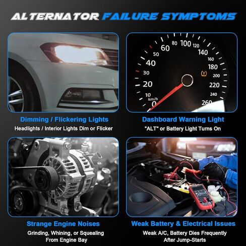 New Alternator Replacement for 2007 2008 2009 Toyota Camry 2.4L, 2009 2010 Corolla XRS, 2009 2010 2011 2012 2013 Matrix, 09-10 Pontiac Vibe, 2008-2015 Scion xB L4 2.4 2.4L, Replace 11195 104210-4880 in Saudi Arabia
