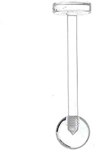 14g Clear Tongue Ring Retainer Body Jewelry Piercing with Ball and Half 5/8" in Kuwait