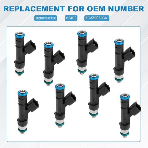 JDMON Fuel Injectors Compatible with Ford E-150/E-250/E-350/E-450, Expedition, F-150/F-250/F-350 2003-2010 Replacement for 0280158138 62402 7C3Z9F593A in Saudi Arabia