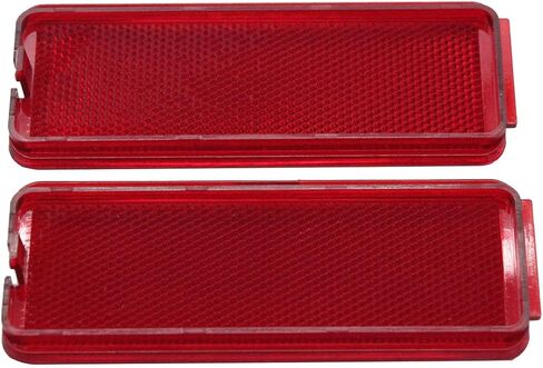 4 pcs/set SHLPDFM Red Front or Rear Interior Door Reflectors Light Cover Lens F81Z2523820AA Fits for Ford F250 F350 F450 F550 Super Duty 1999 to 2007 Ford Excursion 2000 to 2005 in Saudi Arabia
