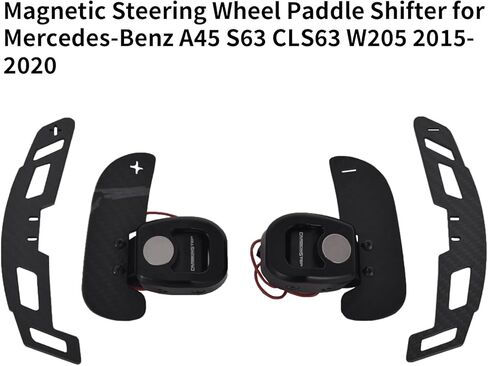 Magnetic Steering Wheel Paddle Shifter for Mercedes-Benz A45 S63 CLS63 W205 2015-2020, Carbon Fiber Paddle Extension Interior Decoration Accessories in Saudi Arabia