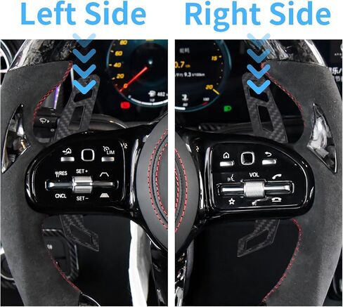 Magnetic Steering Wheel Paddle Shifter for Mercedes-Benz A45 S63 CLS63 W205 2015-2020, Carbon Fiber Paddle Extension Interior Decoration Accessories in Saudi Arabia