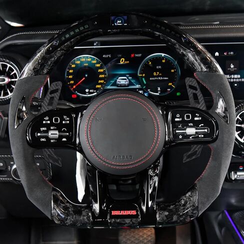 Magnetic Steering Wheel Paddle Shifter for Mercedes-Benz A45 S63 CLS63 W205 2015-2020, Carbon Fiber Paddle Extension Interior Decoration Accessories in Saudi Arabia