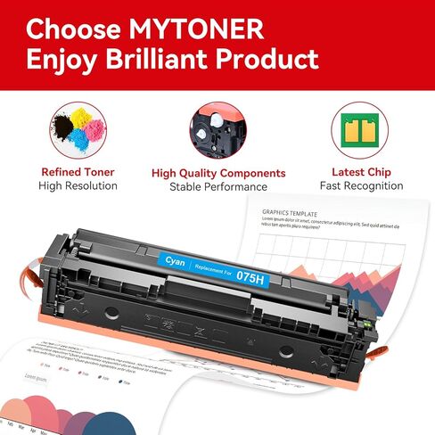 MYTONER 075H Toner Cartridge Set Compatible Replacement for Canon 075 075H High Capacity Toner Cartridge for imageCLASS MF665Cdw MF663Cdw MF662Cdw LBP647Cdw LBP646Cdw MF660C LBP640C Printer (4 Pack) in Kuwait
