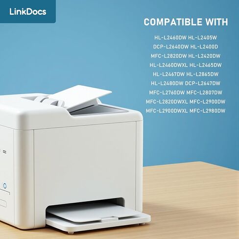LinkDocs TN830XL Toner Cartridge High Yield Replacements for Brother TN830XL TN-830XL TN830 Toner Cartridge used with Printer HL-L2460DW HL-L2480DW HL-L2400D HL-L2405W MFC-L2820DW DCP-L2640DW, 4 Black in Saudi Arabia