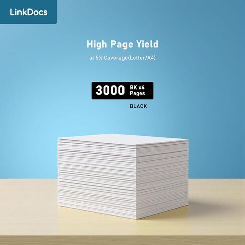 LinkDocs TN830XL Toner Cartridge High Yield Replacements for Brother TN830XL TN-830XL TN830 Toner Cartridge used with Printer HL-L2460DW HL-L2480DW HL-L2400D HL-L2405W MFC-L2820DW DCP-L2640DW, 4 Black in Saudi Arabia
