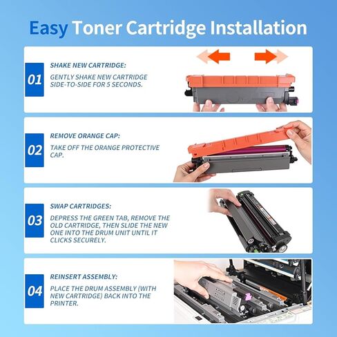 LinkDocs TN830XL Toner Cartridge High Yield Replacements for Brother TN830XL TN-830XL TN830 Toner Cartridge used with Printer HL-L2460DW HL-L2480DW HL-L2400D HL-L2405W MFC-L2820DW DCP-L2640DW, 4 Black in Saudi Arabia