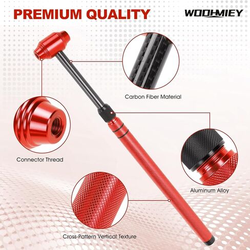 Car Dent Repair Tools Aluminum Alloy Telescopic Hammer Set with Rubber Hammer, Dent Puller Tools, Dent Repair Kit, Auto Body Tools, Dent Remover Tool, Body Repair Tools (Red) in Kuwait