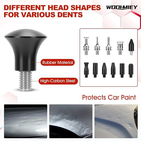 Car Dent Repair Tools Aluminum Alloy Telescopic Hammer Set with Rubber Hammer, Dent Puller Tools, Dent Repair Kit, Auto Body Tools, Dent Remover Tool, Body Repair Tools (Red) in Kuwait