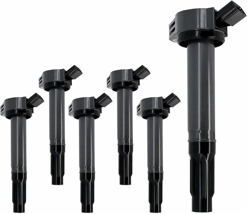 6PCS Ignition Coil Packs Replacement for Toyota, Lexus & Lotus Vehicles-V6 2.5L 3.5L 4.0L-Camry 4Runner Avalon Highlander RAV4 Tundra Sienna GS350 GS450h IS250 RX350 Replace# 90919-A2007, UF487 in Kuwait