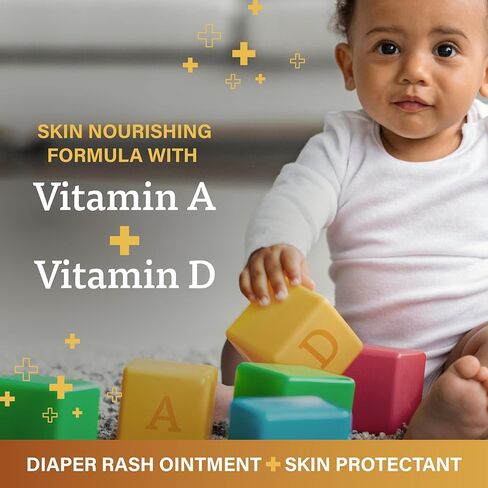 A+D Original Diaper Rash Skin Ointment, Baby Skin Protectant With Lanolin and Petrolatum, Helps Prevent Cracked Skin and Diaper Rash, 1.5 Ounce Tube, Packaging May Vary in Kuwait