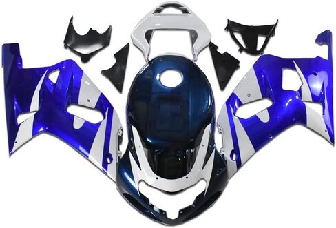 MC Blue White Complete Fairing Fit for 2001 2002 2003 GSXR 600/750 GSX-R 600 750 Injection Mold ABS Plastics New Bodywork 01 02 03 M95 in Kuwait