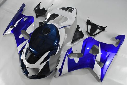 MC Blue White Complete Fairing Fit for 2001 2002 2003 GSXR 600/750 GSX-R 600 750 Injection Mold ABS Plastics New Bodywork 01 02 03 M95 in Kuwait