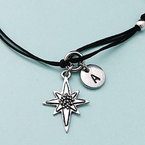 Christmas star cord bracelet, Christmas star charm bracelet, adjustable bracelet, charm bracelet, personalized bracelet, initial, monogram in Saudi Arabia