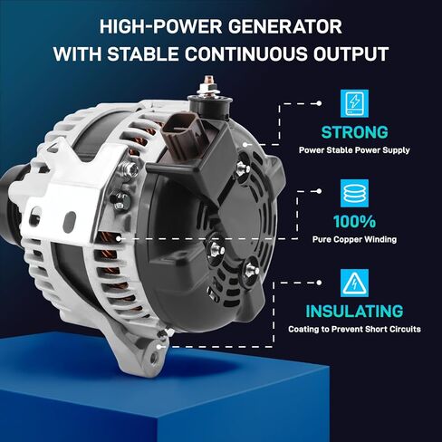 New Alternator Compatible with Toyota Camry 2007 2008 2009 L4 2.4, Toyota Corolla 2009 2010, Matrix 2009-2013, Pontiac Vibe 2009-2010, Scion xB 2008-2013, Replace 11195 AL3321X 104210-4880 in Saudi Arabia