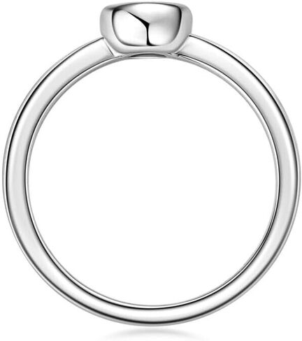 0.5ct Moissanite Bezel Solitaire 925 Sterling Silver Engagement Ring 3-12 S093 in Kuwait