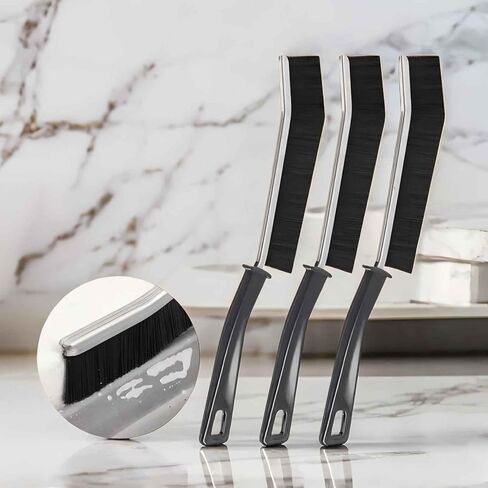 [3 Pack] Crevice Cleaning Brush, Multifunctional Hard Bristle Crevice Cleaning Brush, Bathroom Gap Brush, Home, Kitchen, Bathroom, Window, Vehicle, Faucets, Toilet, Black in Saudi Arabia