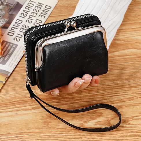 Wallet with Coin Pouch, Zip Around Wristlet Wallet with Card Slots and Secure Clasp for Daily Essentials Organization in Saudi Arabia