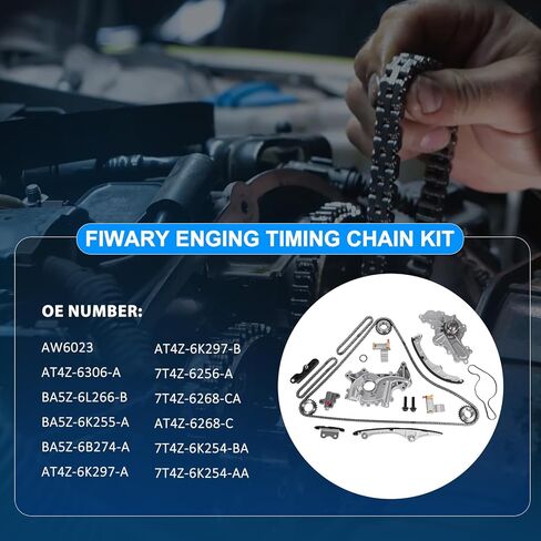 AW6023 Timing Chain Kit with Water Pump Oil Pump for Ford Edge Taurus Lincoln MKZ 2007-2010 3.5L 3.7L V6 Direct Replacement in Saudi Arabia