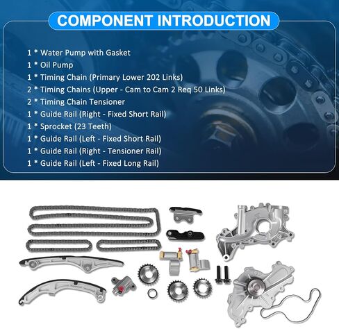 AW6023 Timing Chain Kit with Water Pump Oil Pump for Ford Edge Taurus Lincoln MKZ 2007-2010 3.5L 3.7L V6 Direct Replacement in Saudi Arabia