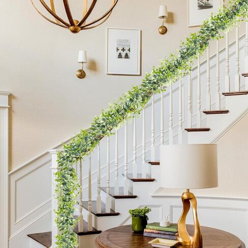 6 قطع من إكليل الخضرة الاصطناعية، 5.8 قدم من إكليل الخضرة الصناعية إجمالي 35 قدم نباتات معلقة من الكرمة الاصطناعية لحفلات الزفاف، والحفلات، وديكور الغرفة، وغرفة النوم، وديكور الطاولة، والقوس in Kuwait