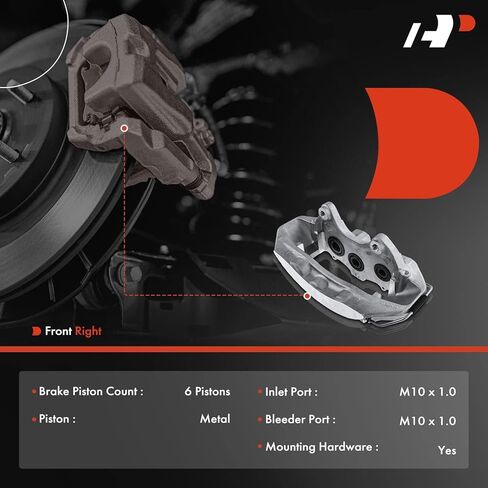 A-Premium Disc Brake Caliper Assembly Compatible with Select Cadillac Models - CTS 2009 2010 2011 2012 2013 2014 2015 6.2L with Heavy Duty Antilock Brakes - Front Right Passenger Side in Saudi Arabia