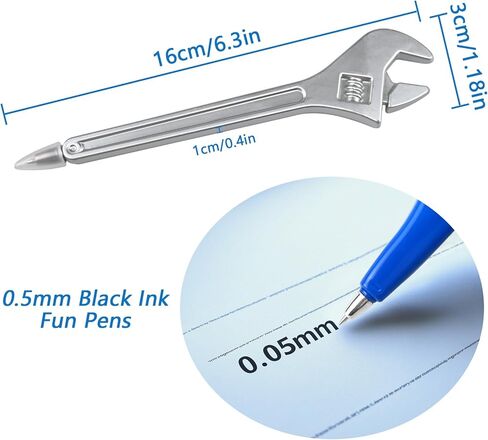 7 قطع من أقلام حبر جاف أداة مضحكة، قلم حبر أسود مبتكر على شكل جهاز، أقلام مطرقة، قلم كتابة مفتاح ربط للعمال الحرفيين، لوازم قرطاسية المكتب in Kuwait