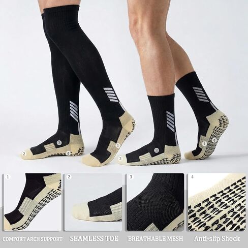 12packs High Comfort Snti-slip Grip Soccer Socks for Men and Women in Kuwait