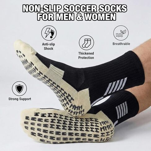12packs High Comfort Snti-slip Grip Soccer Socks for Men and Women in Kuwait