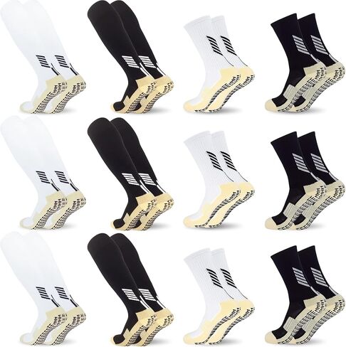 12packs High Comfort Snti-slip Grip Soccer Socks for Men and Women in Kuwait