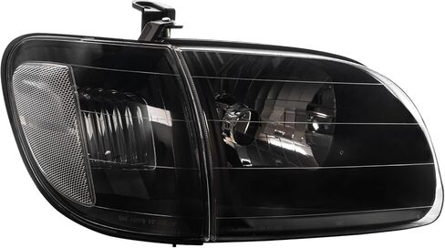 Headlight Assembly Fit For 2000 2001 2002 2003 2004 Toyota Tundra Headlights + Parking Lights Lamps Black Housing White Corner Clear Lens Driver and Passenger Side TO2530135 TO2531135 in Kuwait